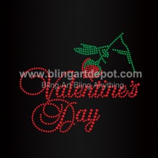 Valentine's Day Rhinestone Iron On Transfers